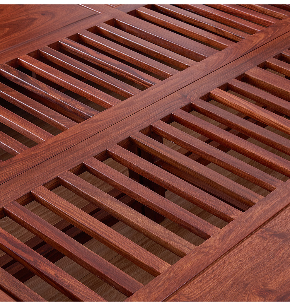 质木匠红木家具非洲花梨学名刺猬紫檀床新中式双人床实木床带床头柜18