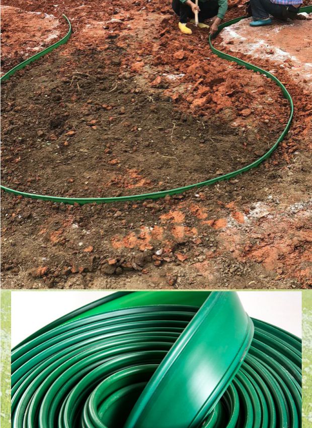 加厚款隔离带园林绿化绿色隔根板泥之昕围树板挡土条隔根带 加厚款10