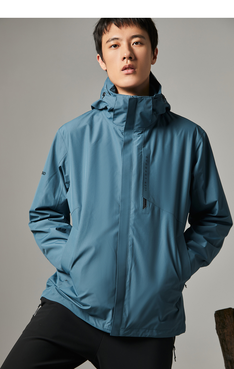 探路者冲锋衣 男保暖防寒外套 秋冬运动户外抓绒衣内胆男式防水透湿可