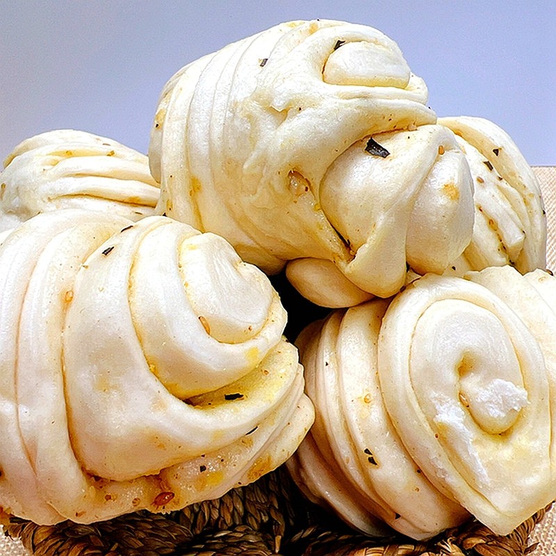 毛女麻辣五香花卷早餐半成品速冻包子早饭咸味馍馍早餐小吃馒头美味7