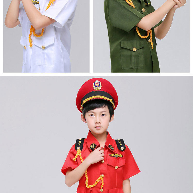 儿童服装儿童海陆空军演出服装幼儿园升旗手服装三军仪仗队合唱服礼服