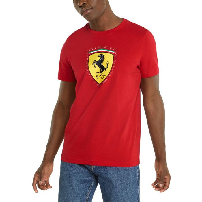 puma彪马男士t恤法拉利透气夏季运动休闲吸汗舒适百搭时尚潮流棉质