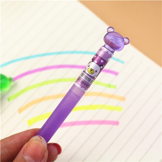 6个装可爱小熊摩热擦橡皮学生可擦笔橡皮擦 磨易擦橡皮批发 6个【6色