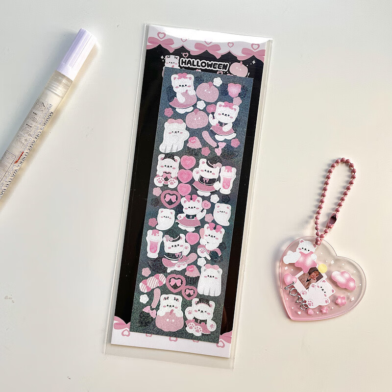 辉航睿盛ins可爱小卡边框贴纸拍立得照片装饰咕卡贴纸小动物diy装饰贴