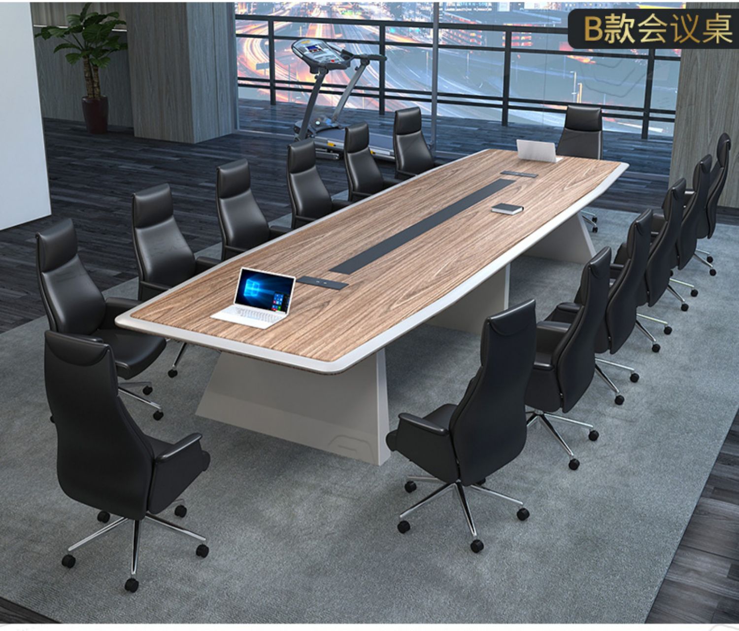 会议桌长条桌简约现代681220人小型会议桌办公室会议桌椅组合2米会议