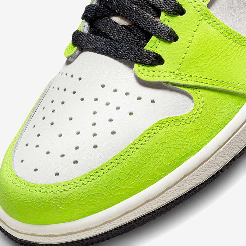 耐克nike air jordan 1 aj1高帮荧光绿 男女款复古休闲篮球鞋 555088