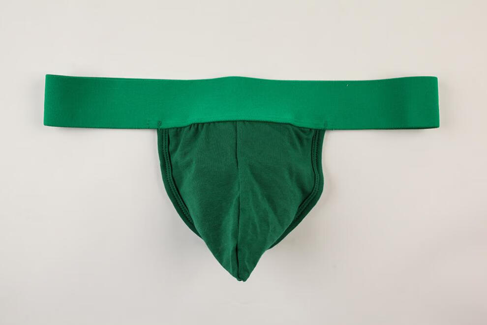 保密发货纯色棉质舒适男丁字裤情感gay同志情趣大码后空露臀u凸囊袋棉