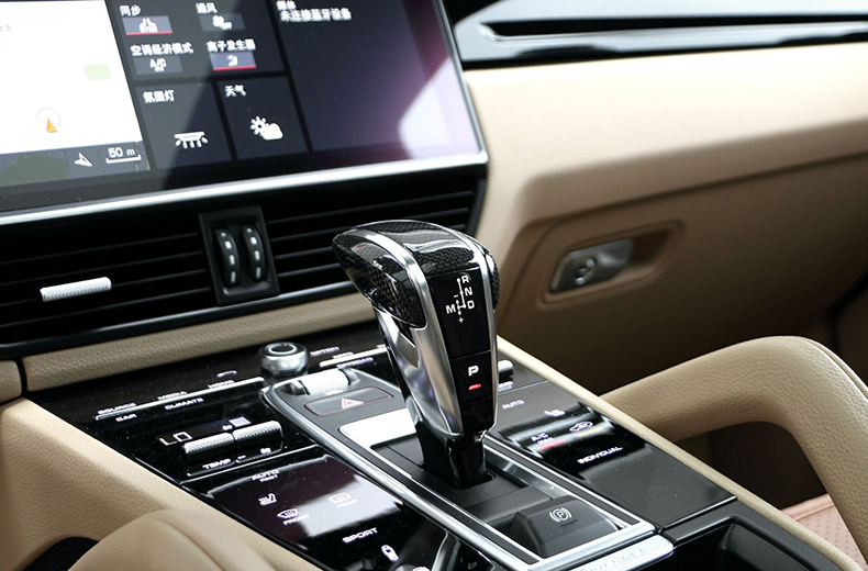 车文道 专用于保时捷新卡宴panamera971排挡杆内饰改碳纤维飞机档把