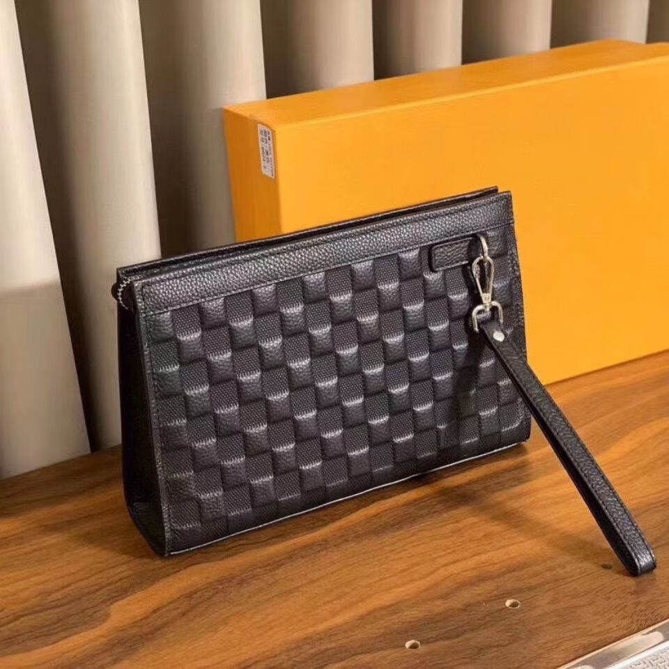 香港代购 奢侈品男包小蜜蜂小蜜蜂男士手拿包男士休闲手包老花高端