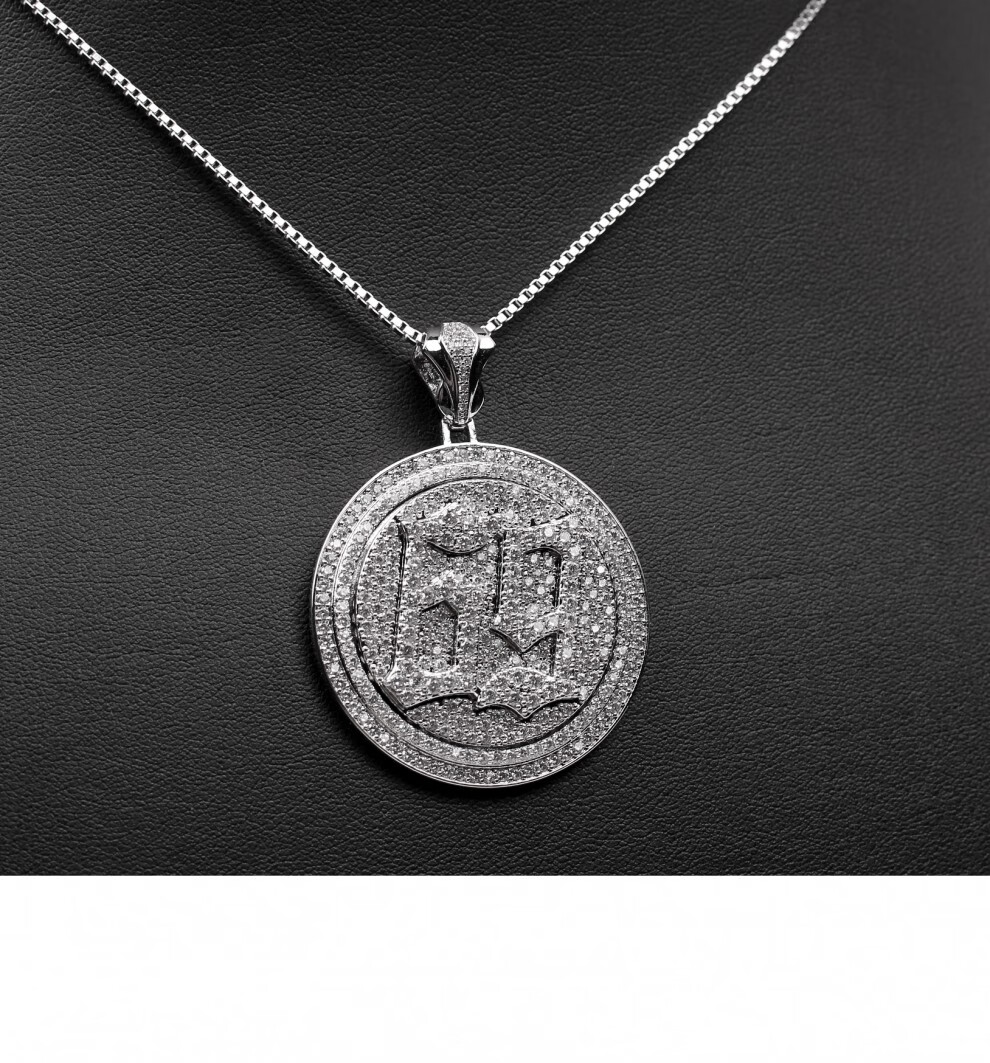 圣手伽罗6ix9ine同款满钻69旋转轴承数字圆盘吊坠嘻哈