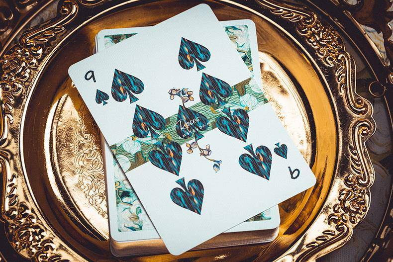 梵高扑克牌白玫瑰盛元进口收藏花切扑克梵高白玫瑰自画像星月夜太阳花