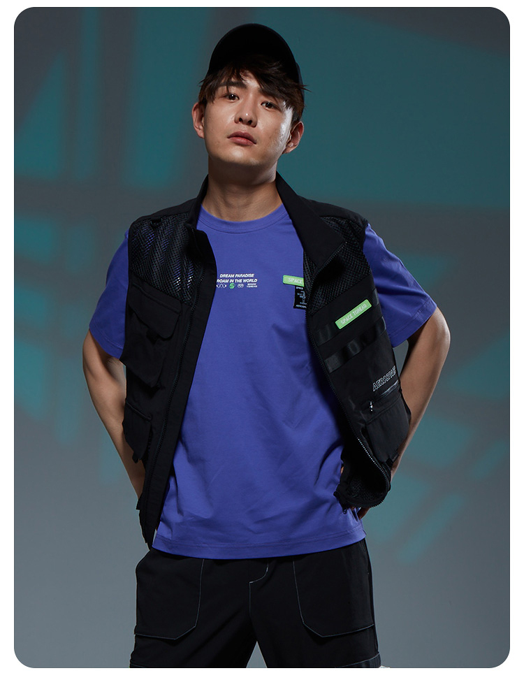 探路者2022春夏新男女航天联名款户外时尚休闲工装多功能背心马甲