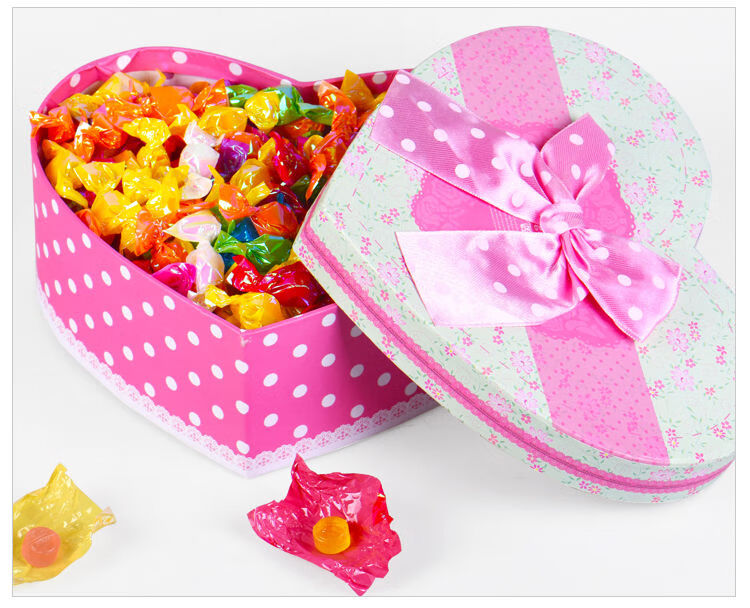 樱花千纸鹤糖果礼盒多彩糖盒装彩色儿童水果糖网红零食便宜透明千纸鹤