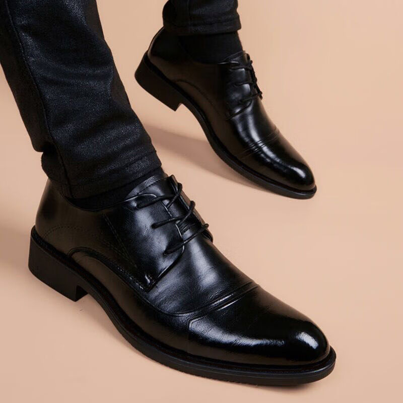 流行男鞋 休闲鞋 依蔻兰蒂(yikoulandi) 商务皮鞋男系带春夏秋冬韩版