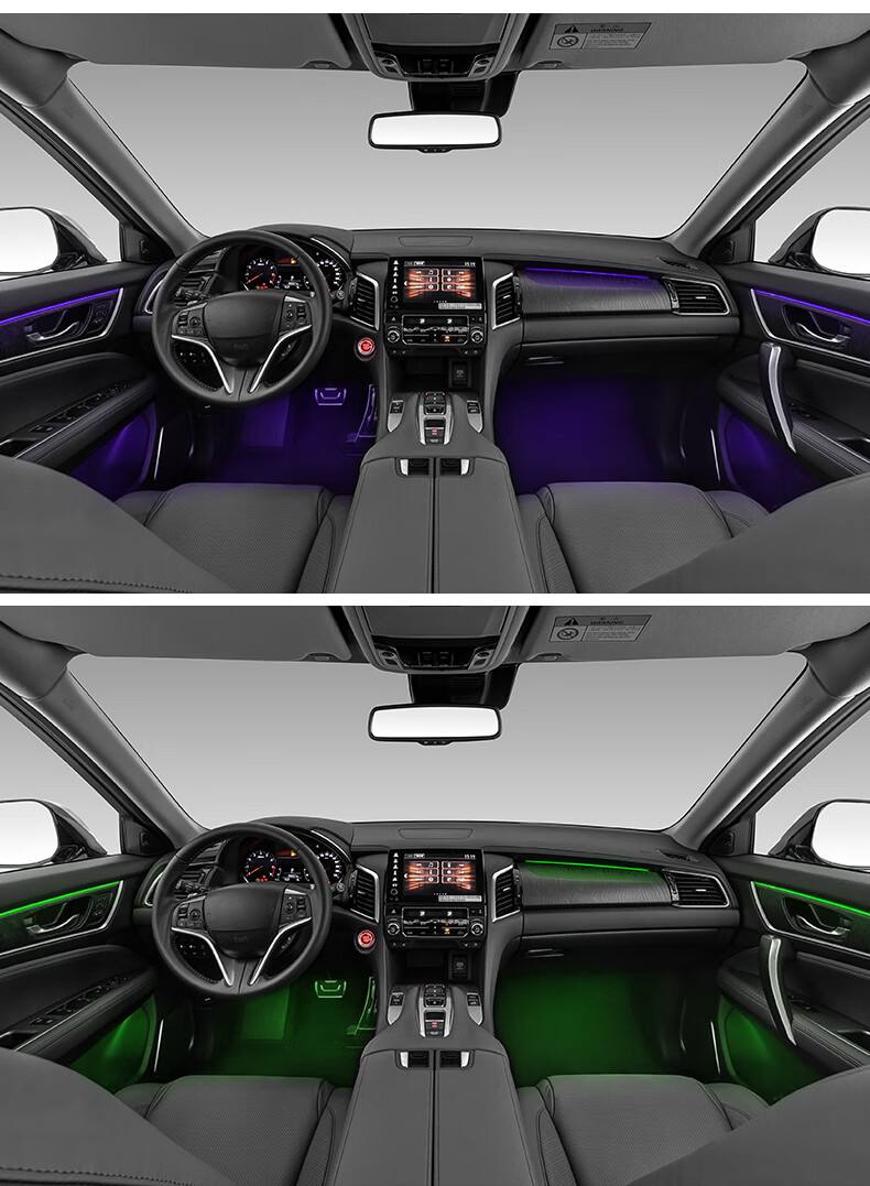 酷斯特 适用于本田urv冠道氛围灯64色装饰改装车内迎宾气氛灯脚窝灯