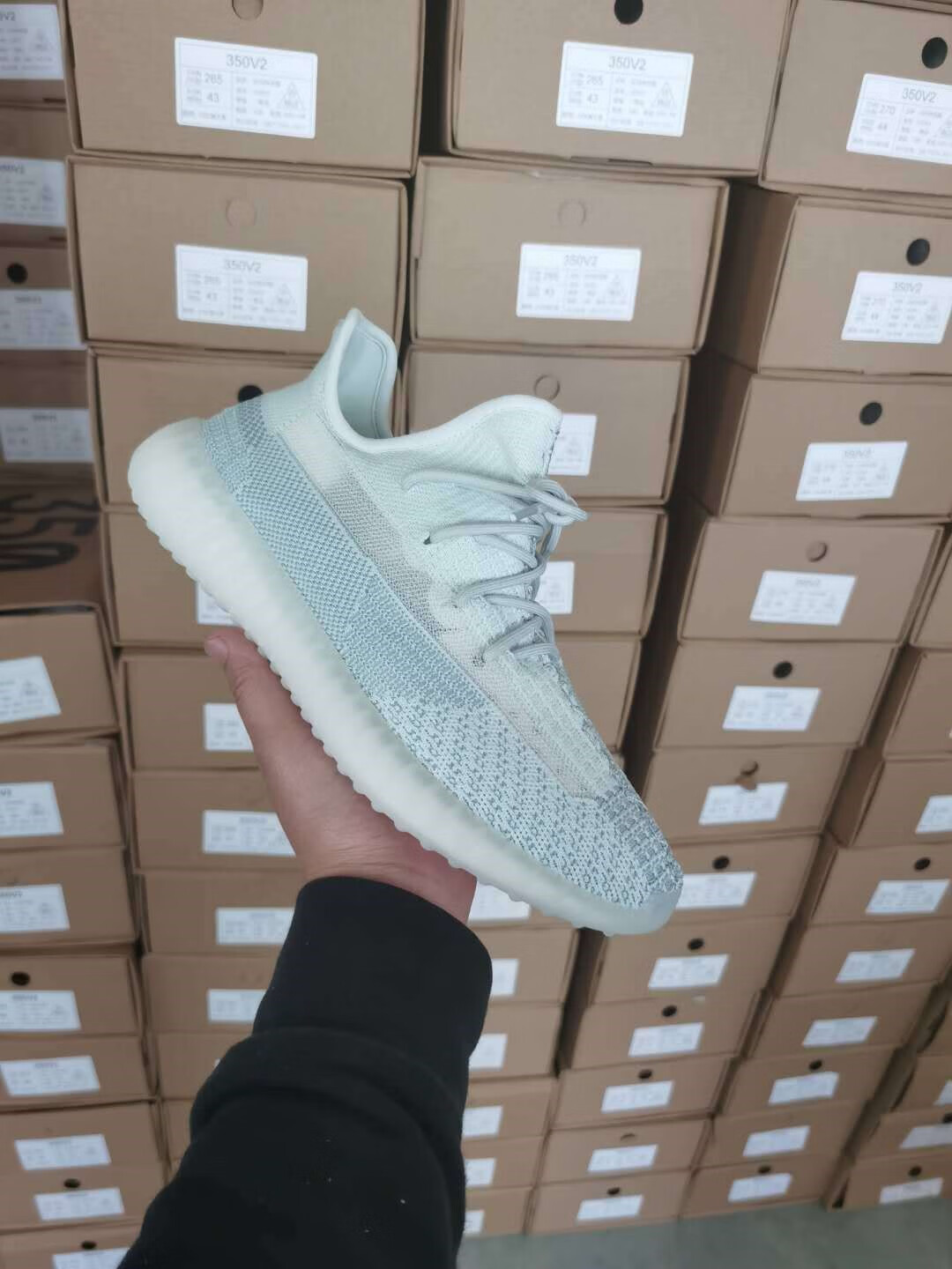 正式京品啊迪yee达斯zy夏季新灰橙椰子鞋350v2美洲限定尾灯情侣运动鞋