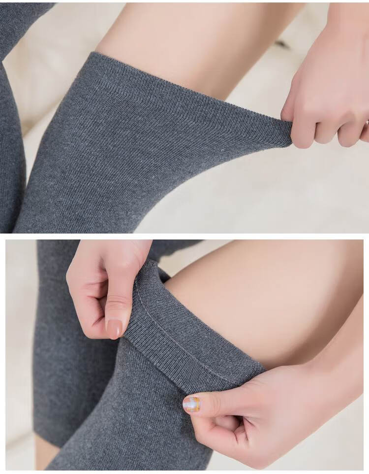 缪蓓 护膝袜运动纯棉袜套夏季女薄款加长护小腿套保暖空调房护腿神器