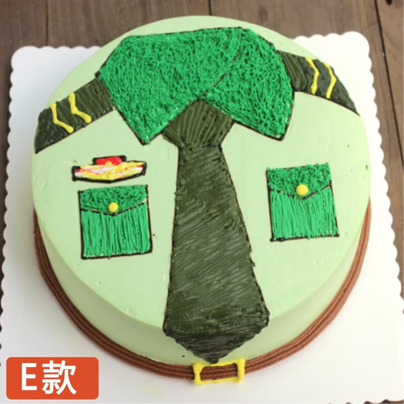 网红手绘军人生日蛋糕全国同城配送兵哥哥军人警察水果蛋糕预定b款16