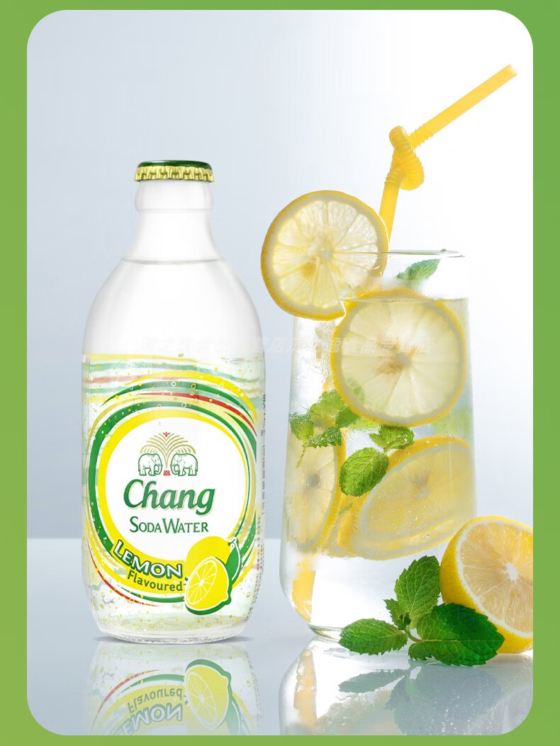 象牌气泡水泰国大象苏打水泰象气泡水0卡象牌碱性矿泉水325ml24瓶整箱