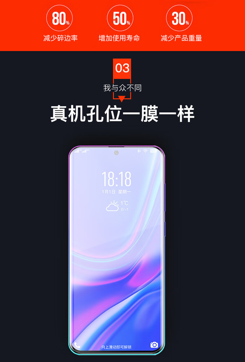 朵唯doov d1手机全屏柔性钢化膜201906高清防爆20190808保护贴膜 朵唯