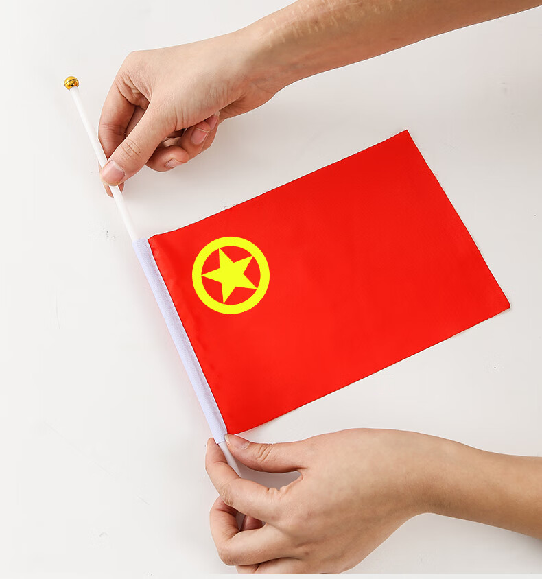 山柏共青团团旗定制 3号4号5号 6号7号8号小团旗标准手摇手持手拿小