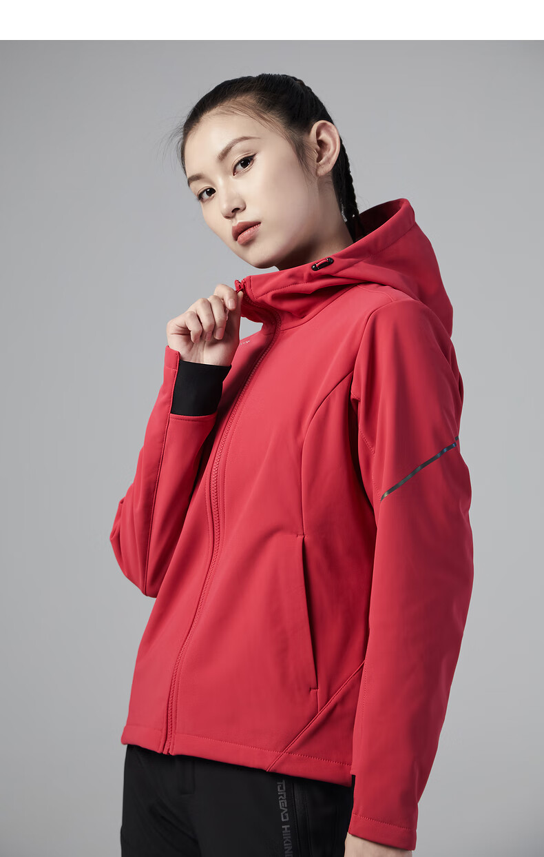 探路者外套女20秋冬新款保暖休闲上衣宽松ins潮春秋百搭抓绒外套 本白