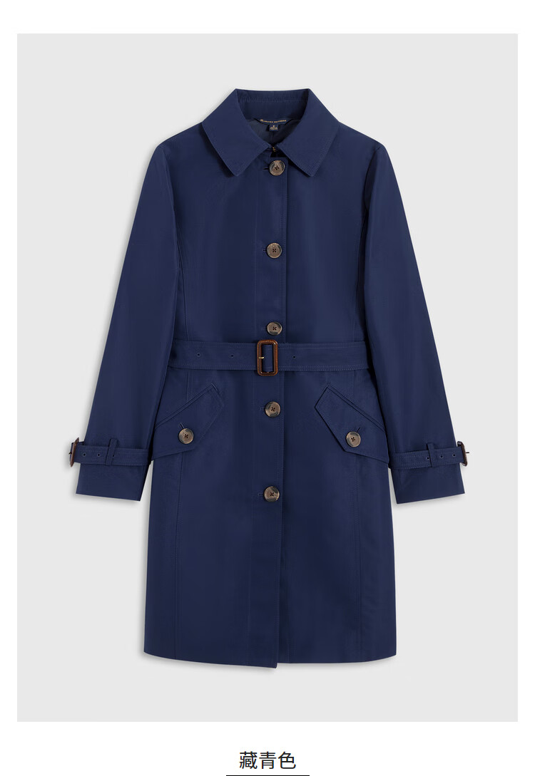 布克兄弟(brooksbrothers)女士22秋新中长款收腰风衣外套休闲通勤