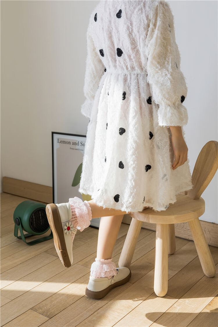 学生白袜薄棉袜女童蕾丝花边袜网眼透气夏薄女孩袜子小学生儿童舞蹈袜