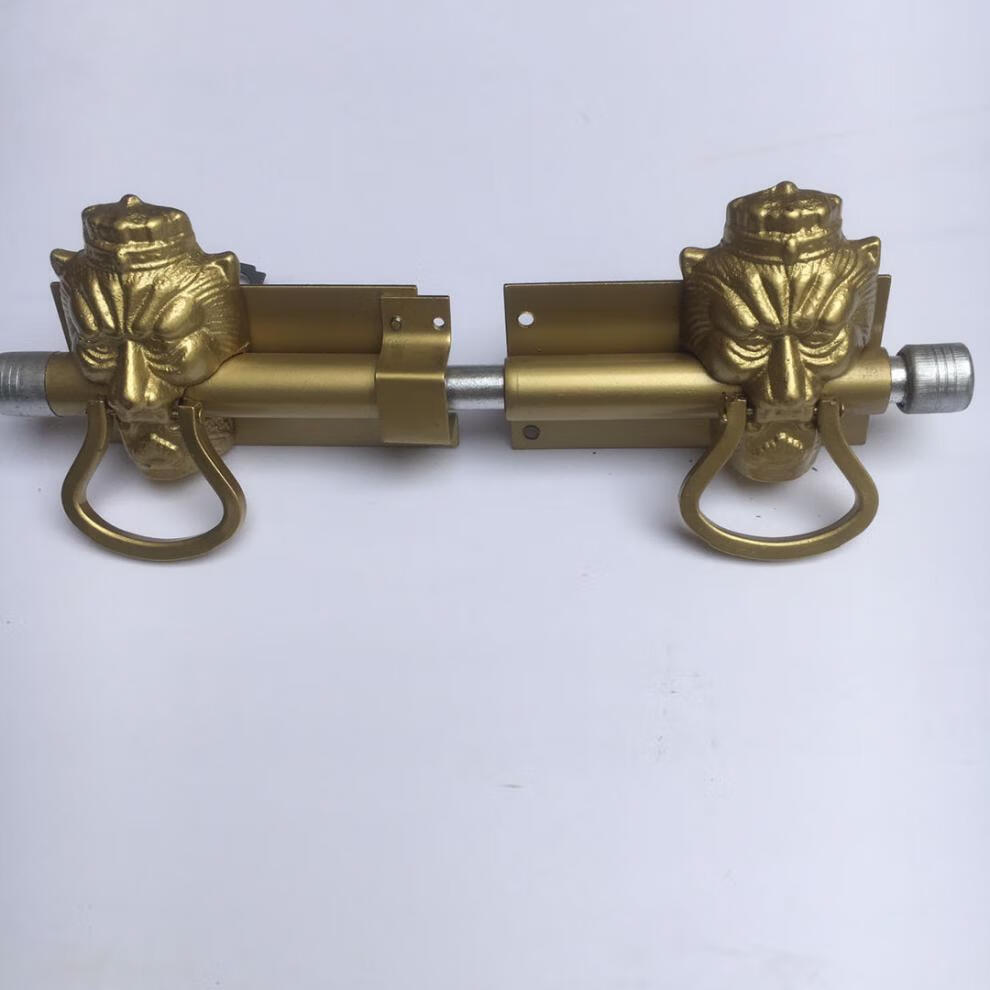 老式大门木门铁门双扇门防盗锁庭院门复古穿杆防盗锁农村大门锁单门防