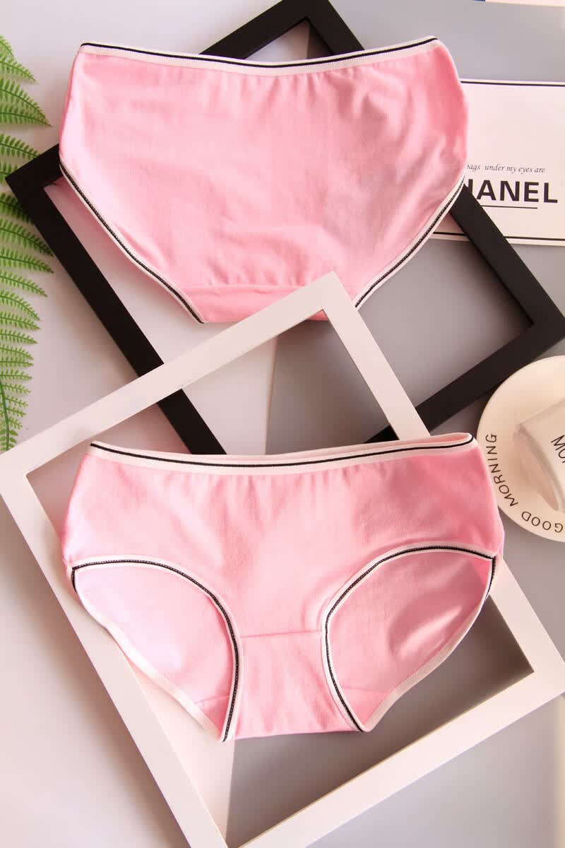 女士女档低腰女式学生少女可爱女生三角短裤头 米白 xl适合110-130斤