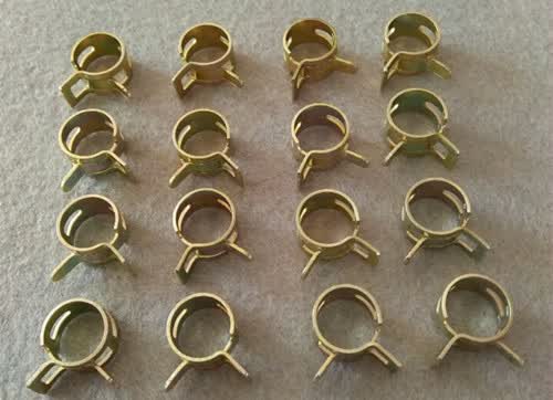 手捏日式 弹簧卡箍 锰钢卡子管卡喉箍汽车油管弹性卡箍管卡管夹 100个