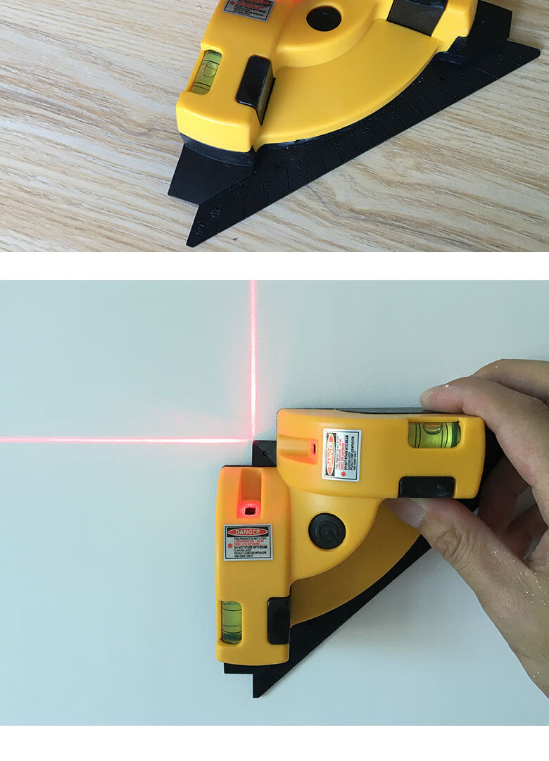激光水平仪地线仪水平尺90度角激光投线仪装修工具红光锂电充电款送