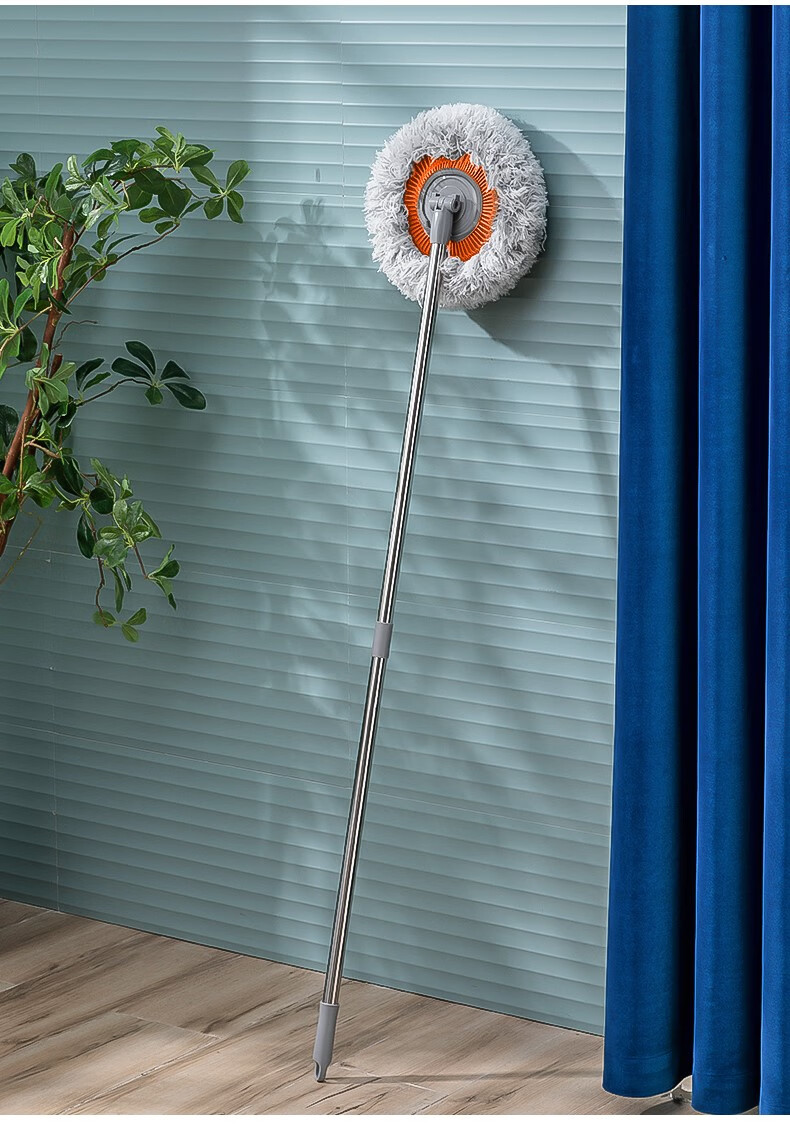 太阳花珊瑚绒拖把太阳花拖把天花板清洁神器擦墙壁墙砖向日葵一拖净