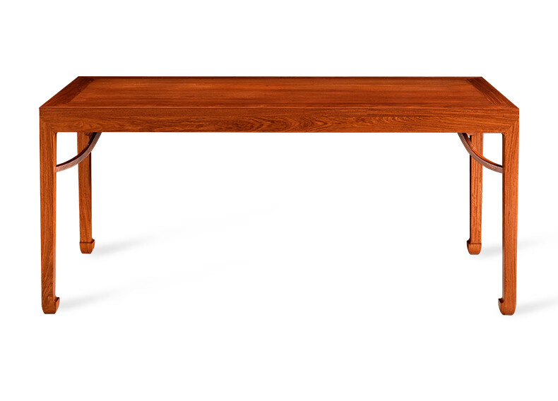 大果紫檀)王世襄款四面平霸王枨画案1