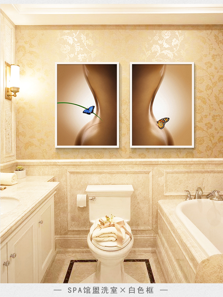 美女人体画美女装饰画现代性感卧室浴室卫生间墙画美容院spa馆壁画