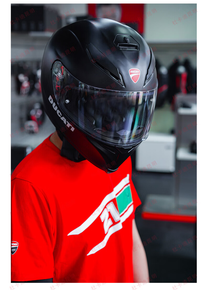 ducati杜卡迪darkriderv2整体式头盔agv合作款摩托车机车头盔dark
