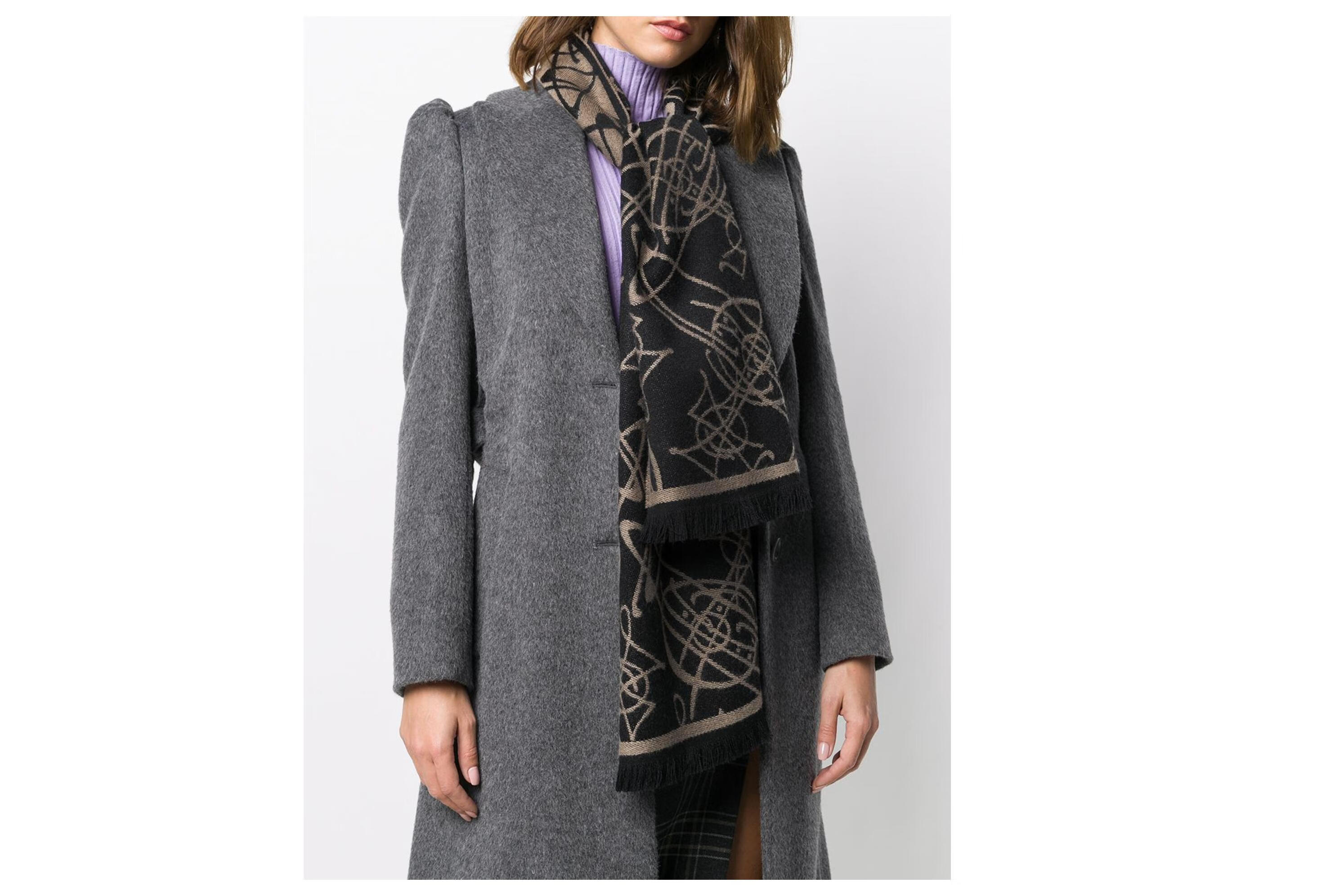 vivienne westwood 20秋冬女士logo印花围巾 裸色 均码【图片 价格