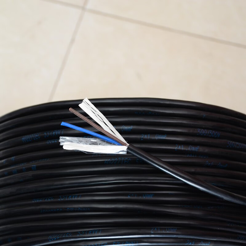 天诚智能集团电源线rvv/rvvp屏蔽护套线2芯1.0平方3/4/6芯0.5/1.5 rvv