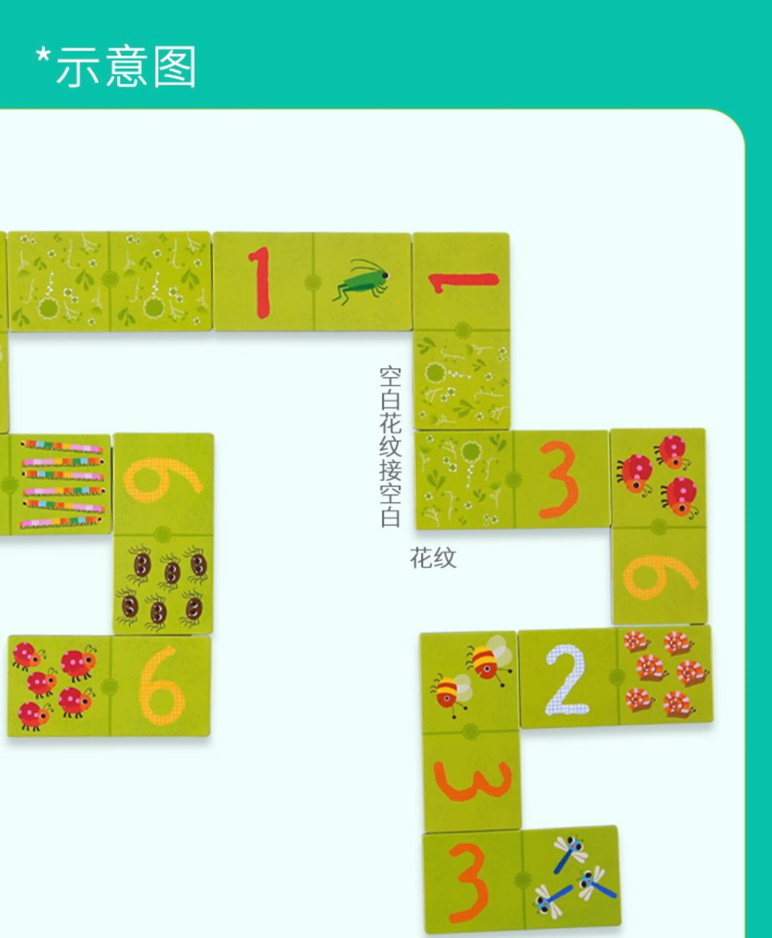 慧游djeco动物数字多米诺123接龙数数玩具幼儿童启蒙玩具桌游多米诺