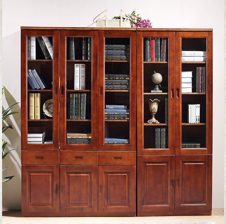 【厂家直营】香樟木实木书柜现代中式简易实木组合书柜书架全香樟木