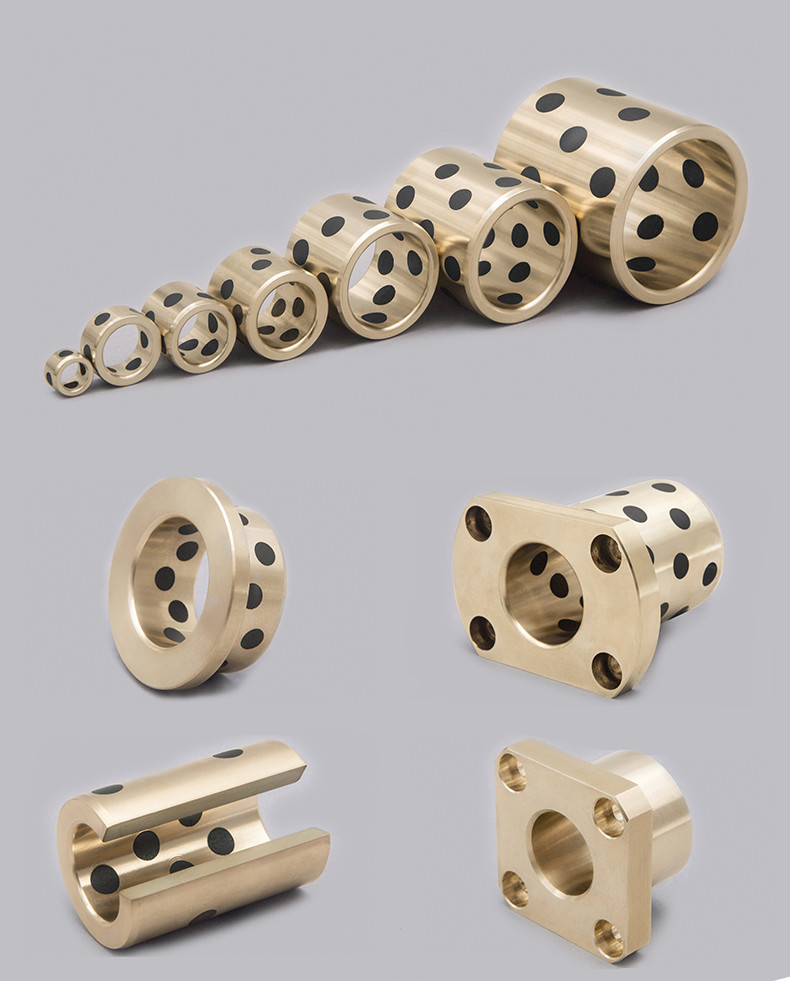 石墨铜套无油自润滑轴承耐磨高力黄铜衬套注塑机床固体润滑jdb以上都