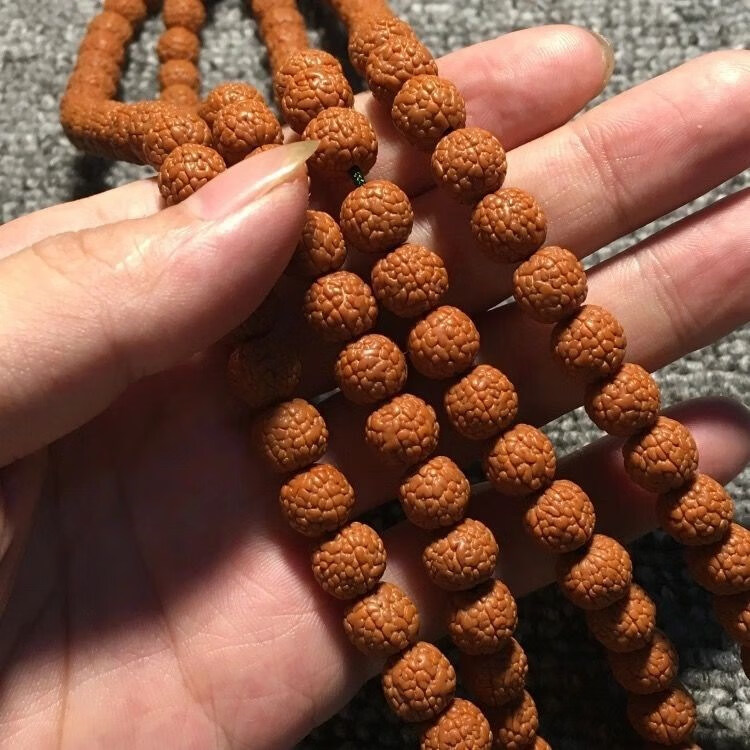 龙鳞纹小金刚菩提子108颗五瓣满肉原佛珠文玩手串高密男士 8mm【图片
