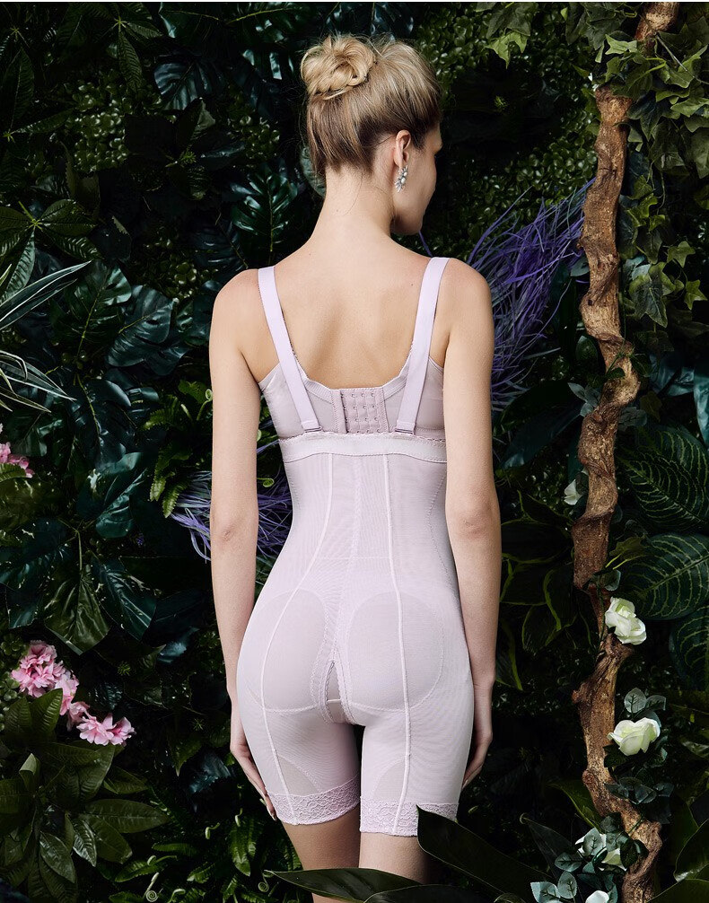 魔紫体雕身材管理器塑身模具内衣定型收腹提臀瘦身薄款连体三分裤女ML52