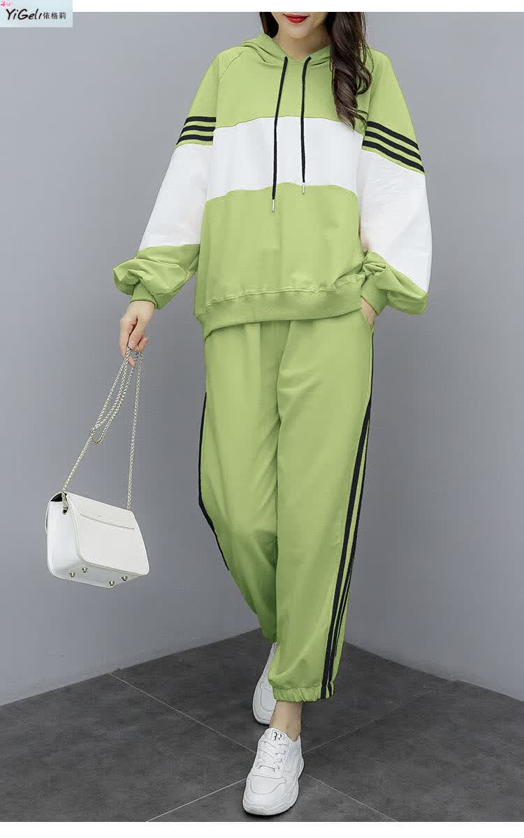 依格莉运动套装女韩版中学生穿的秋天衣服长袖休闲两件套秋季少女高中