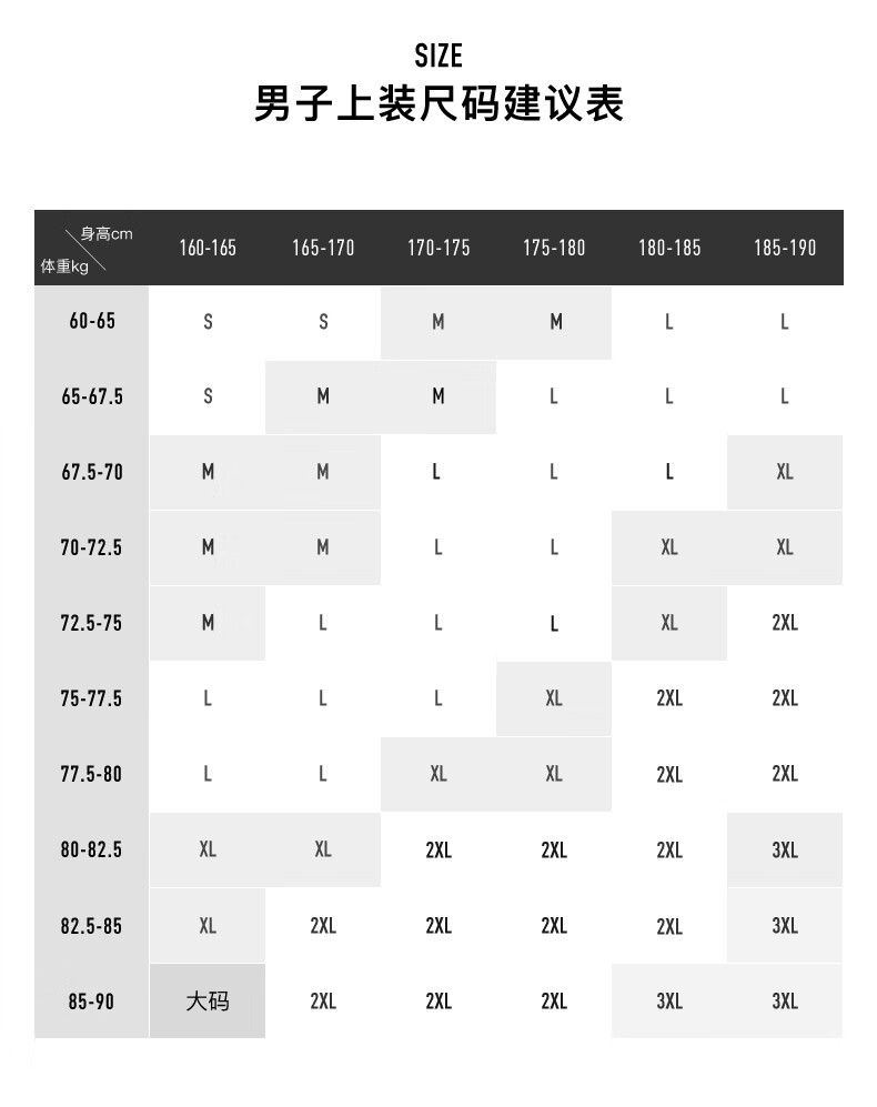 bosssunwen尺码表图片