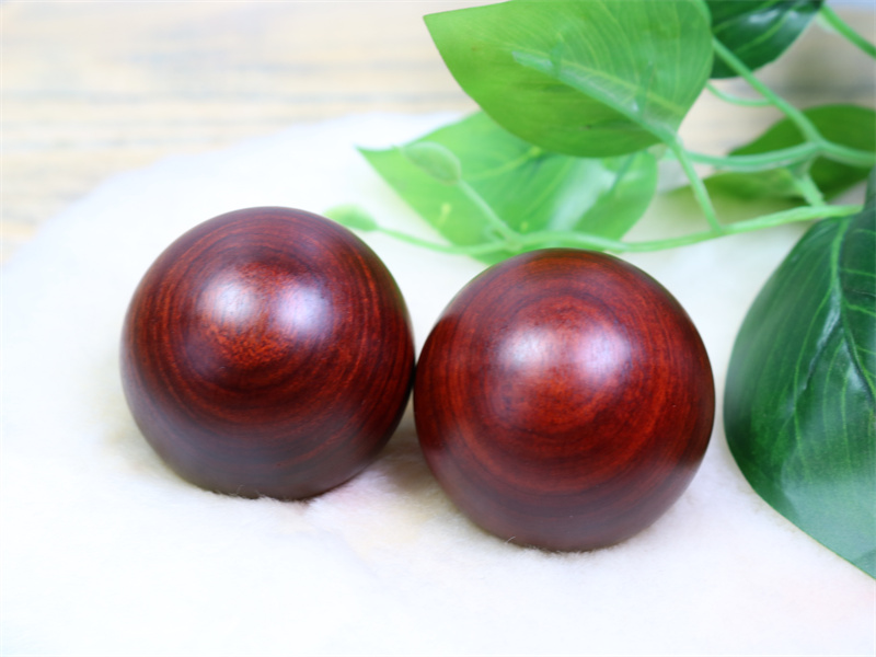 小叶紫檀文玩手球檀木球木质文玩手球按摩健身球木雕小叶紫檀实心球