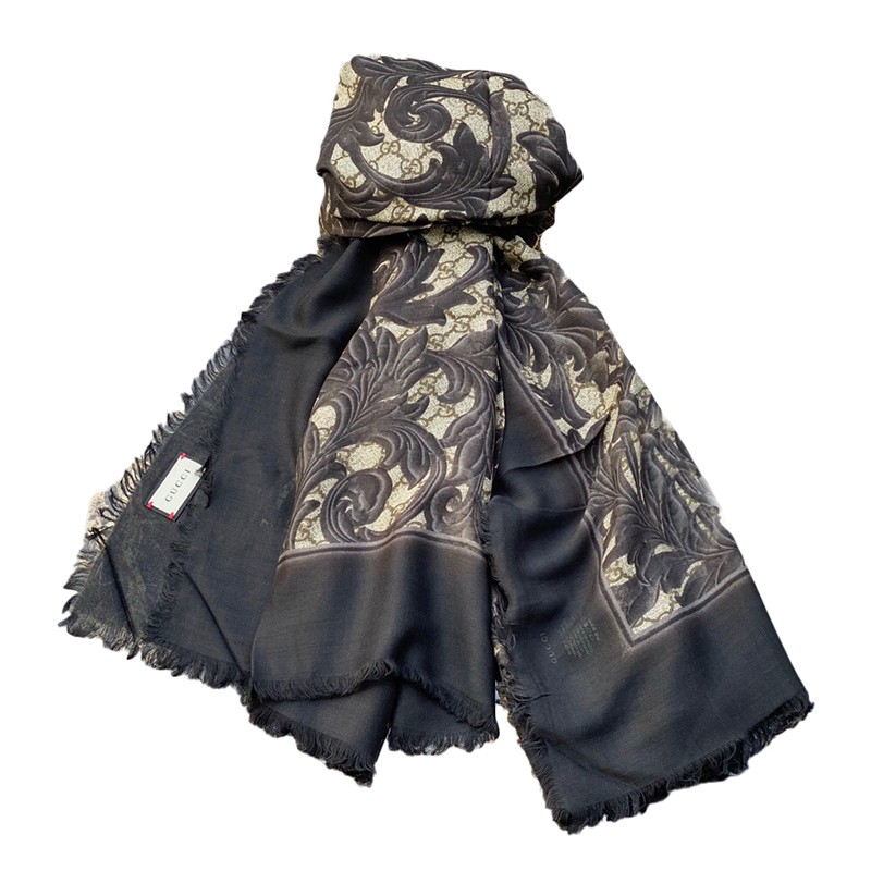 买手代购gucci古驰配饰围巾披肩围巾蔓藤花加经典logo4155383g856ce