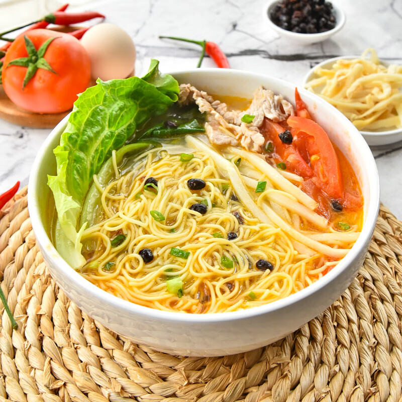 原胜伊面6包 老友酸笋菜包6包(煮6碗)南宁老友伊面粉店用面老友面饼