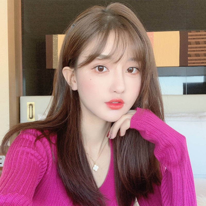 唐妮 软妹假发女中长发网红圆脸齐肩锁骨蓬松lolita自然逼真全头套