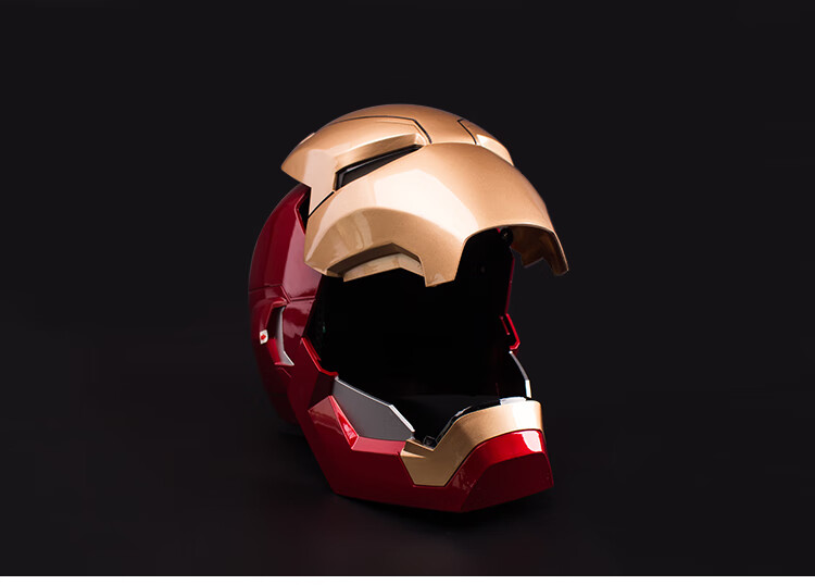 复联钢铁侠头盔可穿戴摆件模型1:1遥控感应电动发光生日礼物 mk42塑料